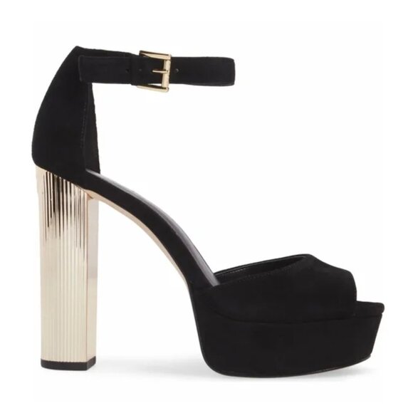 MICHAEL Michael Kors Shoes - Michael Kors Paloma Metallic Block-Heel Sandals Sz 11M NIB